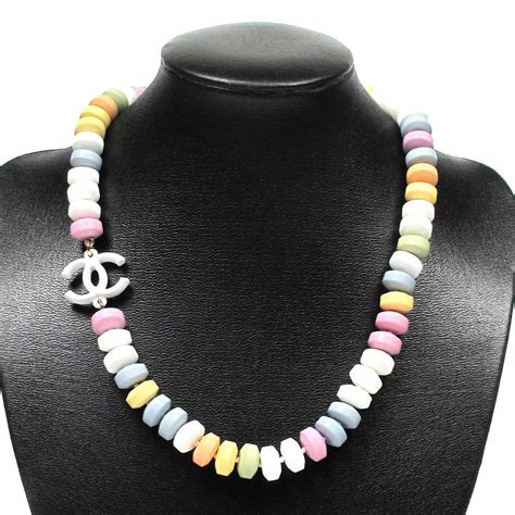 candy chanel necklace|small Chanel necklace.